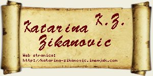 Katarina Žikanović vizit kartica